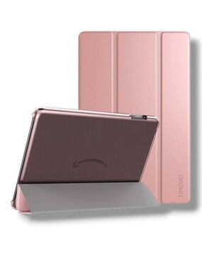 Amazon Fire HD 8 Tablet with Rose Pink Tablet Case & Screen Protector Bundle NEW